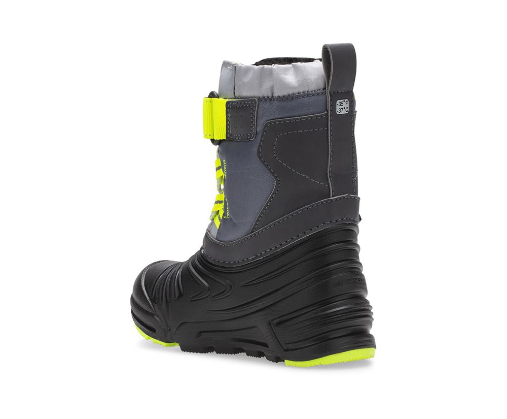 Merrell Støvler Børn - Snow Quest Lite 2.0 Waterproof Jr. - Sort/Grå/Grøn - RGV982540